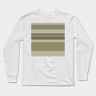 A peerless stew of Quincy, Pastel Brown, Brown Grey, Sage and Brown Grey stripes. Long Sleeve T-Shirt